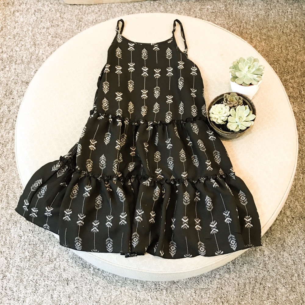 Black trapeze dress